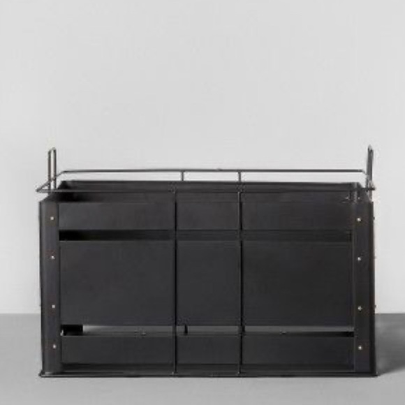 Metal Bin Large Black- Hearth & Hand Magnolia - Picture 2 of 4